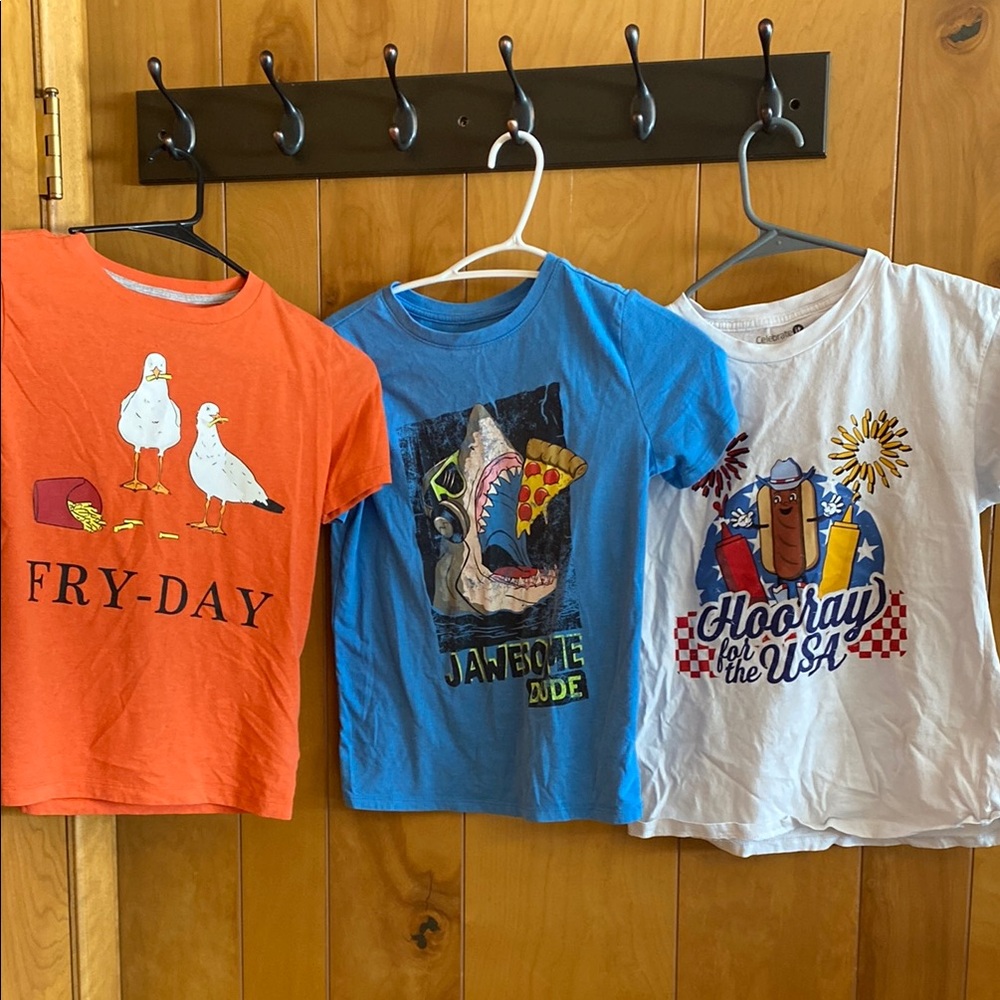 Cat & Jack Orange and Blue Short Sleeve Tees Old Navy